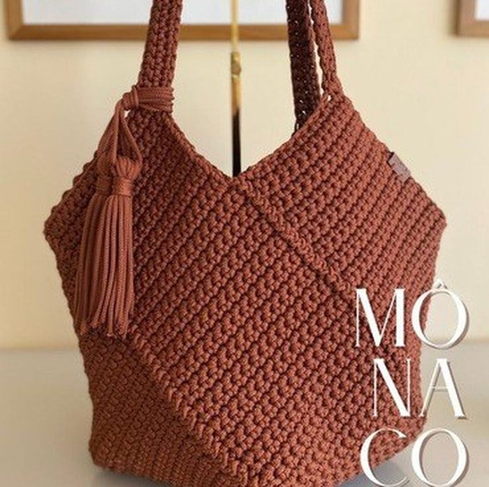 Bolsa Mônaco de crochê